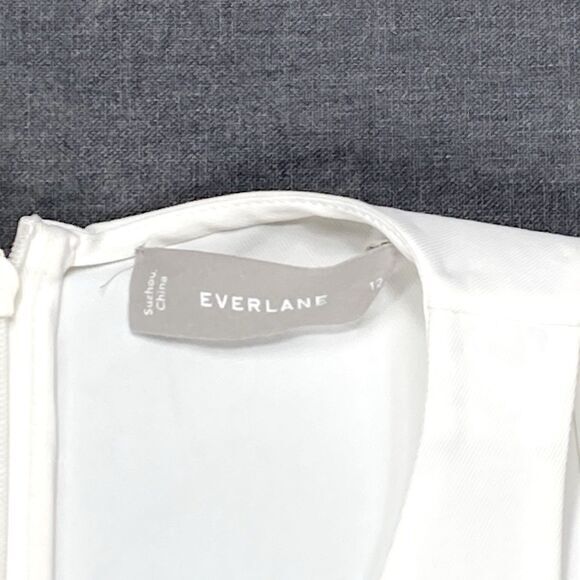 Everlane Top Womens 12 White High-Neck Summer Minimalist Comfortable Chic Tank - Picture 14 of 15